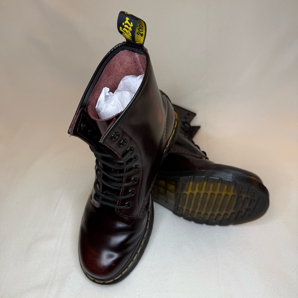 Dr. Martens Cherry Red Arcadia 1460 Boots - Picture 13 of 15